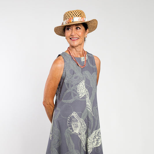 Vogue Dress | Niʻihau Shell | Grey